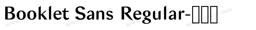 Booklet Sans Regular字体转换